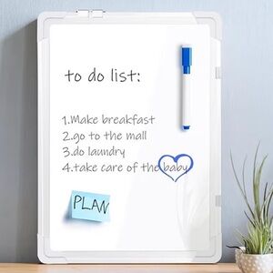 Small Magnetic Dry Erase Whiteboard | 12” x 16”